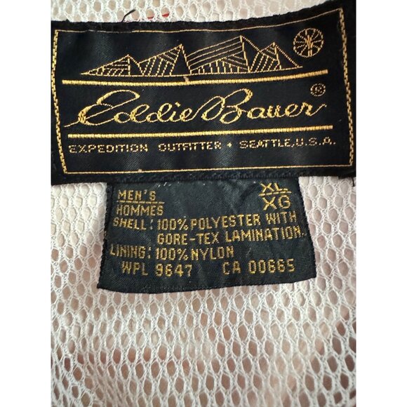 Vintage Eddie Bauer Gore-Tex Jacket Men's XL Red Waterproof Shell Parka - Picture 5 of 11